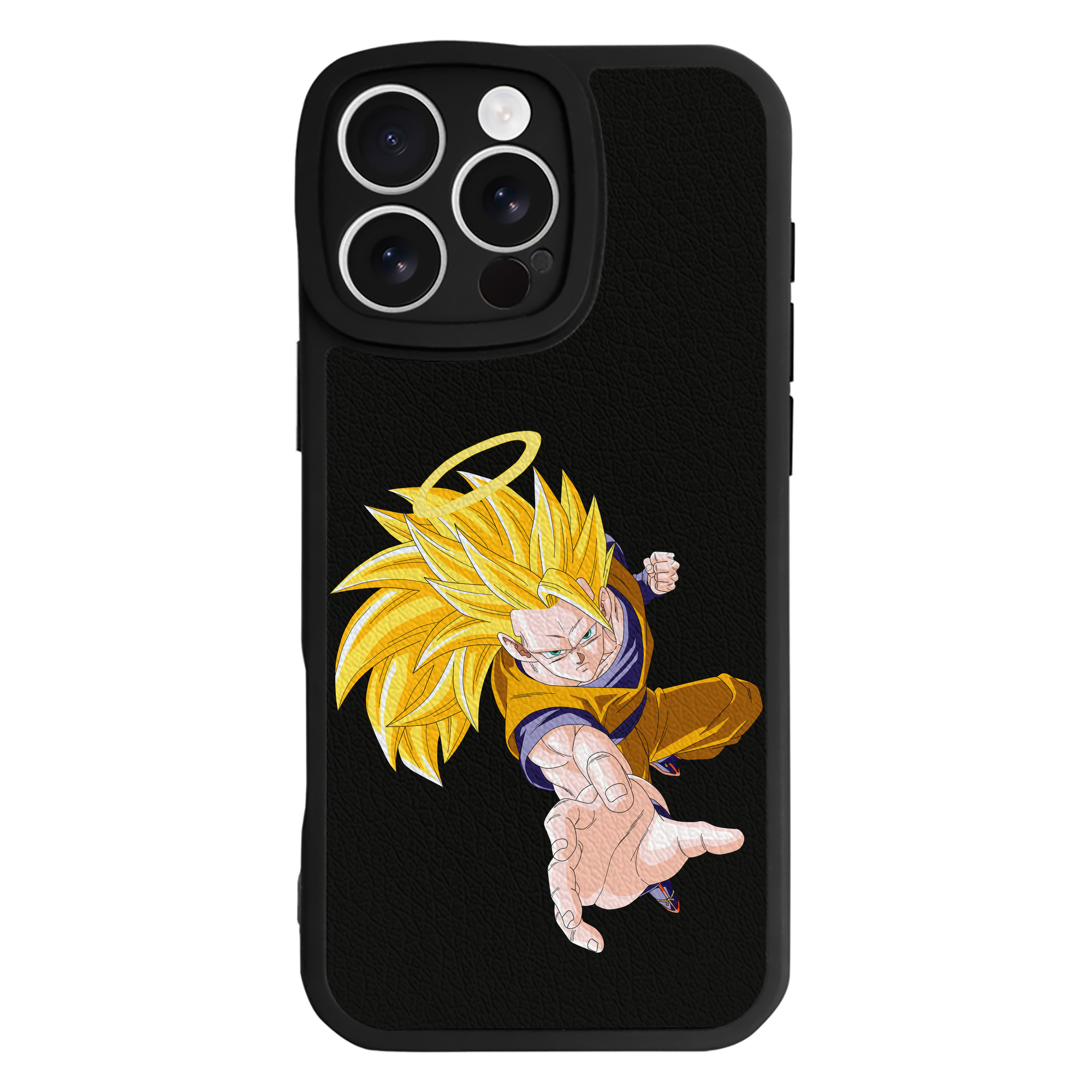 （画像用） ドラゴンボール 孫悟空（そん ごくう）Son Goku カカロット DRAGON BALL Kakarotto 【iPhone 16シリーズ対応】シリコンスマホケース（レザー調） 材質：シリコン